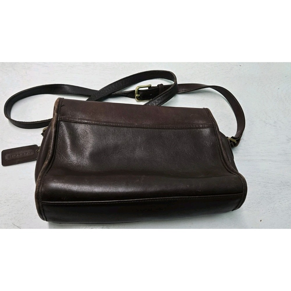 Coach Vintage Ridgefield Flap 9812 Crossbody Bag Tan / Brown - Picture 4 of 13